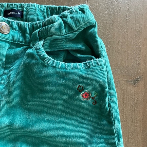 Gaps Kids Stretch Embroidered Corduroys Teal - Picture 2 of 6